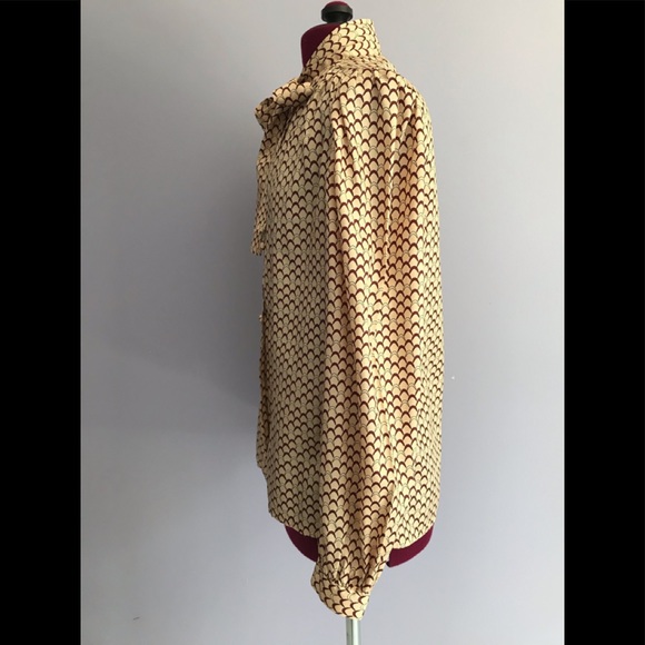 80s Hand Sewn Bow Blouse - Picture 7 of 10